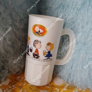 Vintage peanuts a&w mug cup plastic acrylic